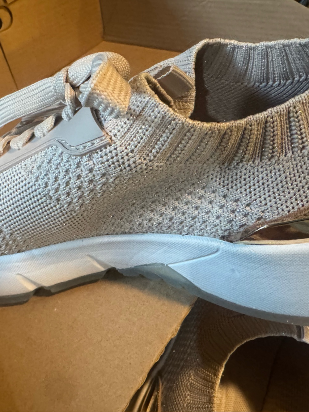Nurture by Lamaze Beige Knit Lace-Up Slip-On Athletic Sneakers - Picture 5 of 5